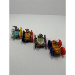 Vintage McDonald's Happy Meal Toys Set of 4 Tiny toons Flip Cars 90s warner bros